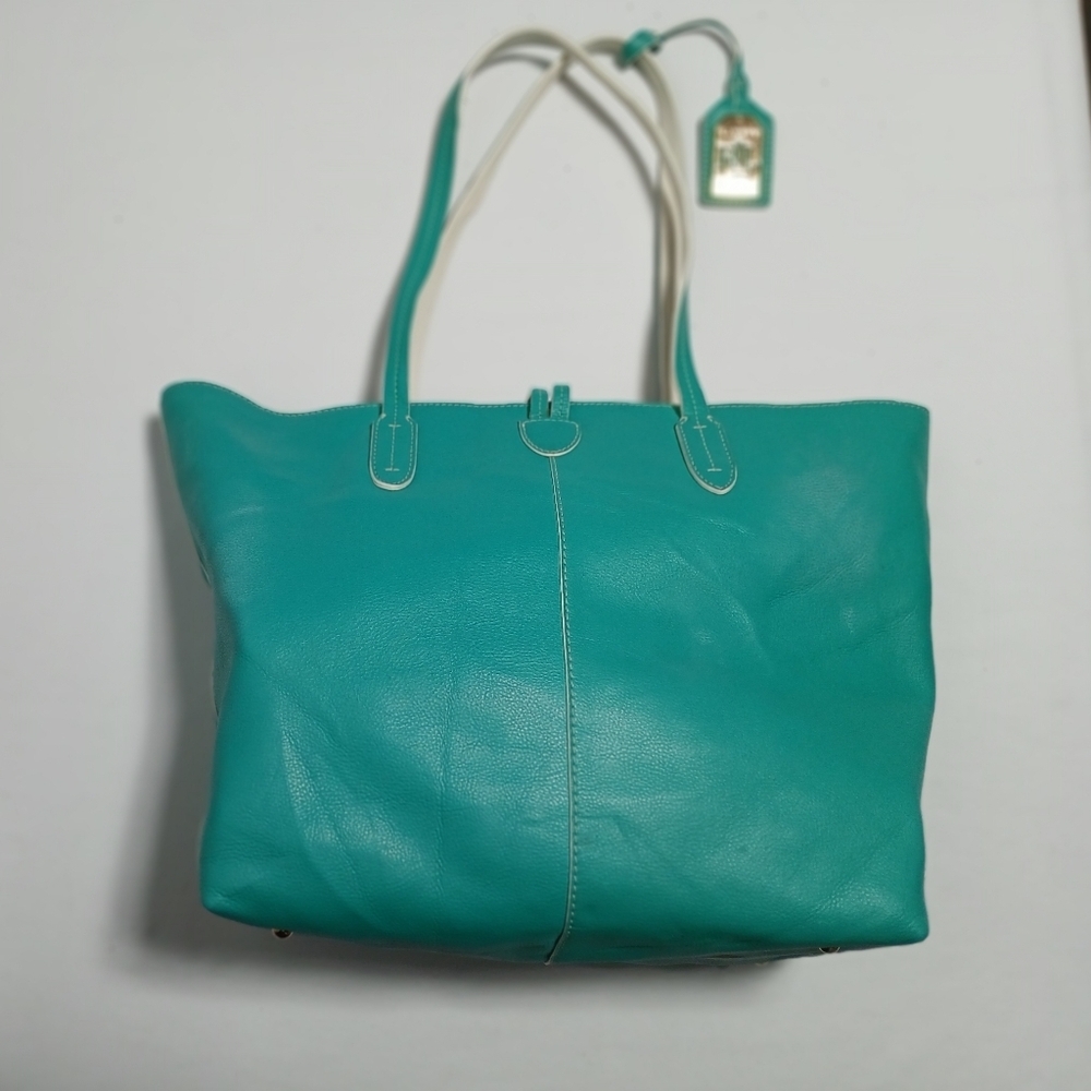 Lauren Ralph Lauren Crawley Unlined Zip Closure Tote. - Picture 5 of 14